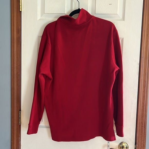 VTG-polo by Ralph Lauren-L-red-quarter zip, embroidered logo,long sleeve,sweater - Picture 2 of 14